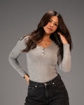Button Up Top in Gray