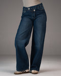 Twist Over Denim in Navy